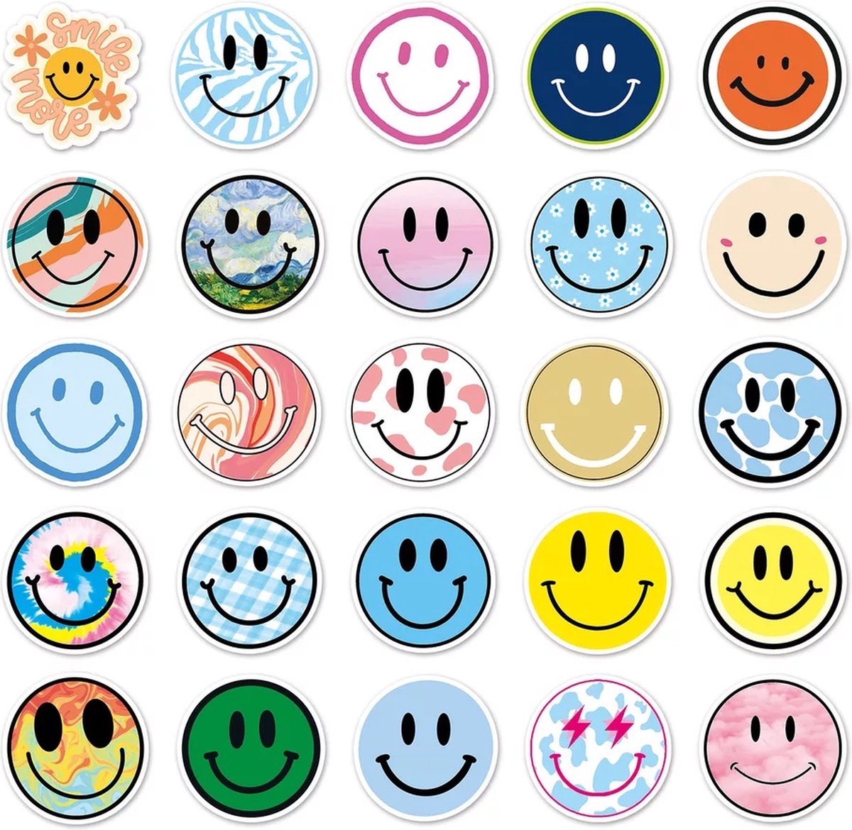 Smiley Stickers 50 Stuks | Emoticon Stickers | Grappige Sticker | Smiley Afbeeldingen | Emoji Stickers | Laptop Stickers | Decoratie | Stickers Kinderen | Stickers Volwassenen | Plakstickers | Stickers Bullet Journal | Planner Stickers — afbeelding 3