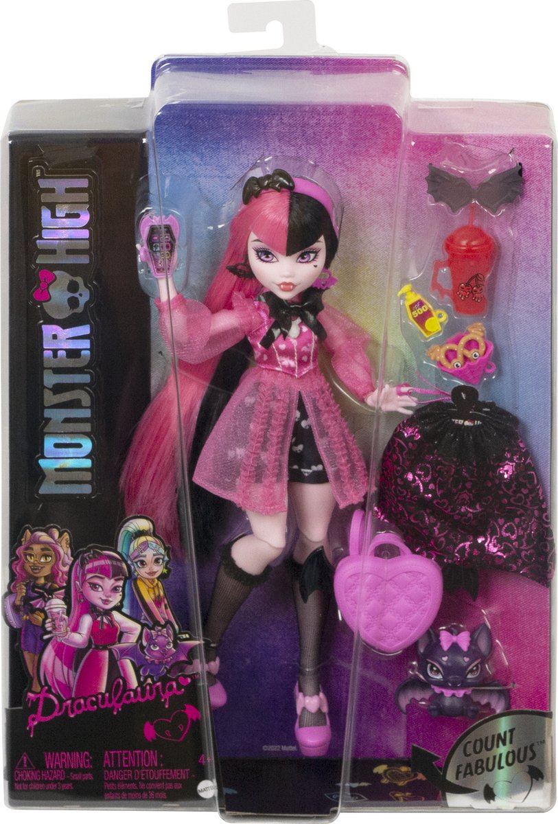 Monster High - Modepop - Draculaura pop met hartjes-tas — afbeelding 9