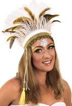 Coiffe de plumes marron blanc ibiza coiffure bandeau coiffure coiffure indienne festival