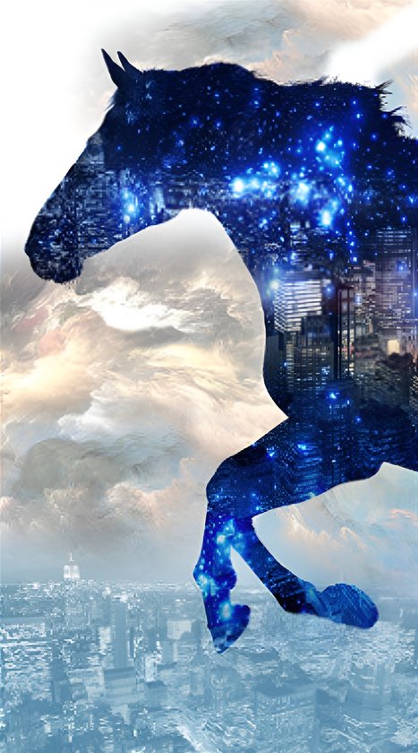 DAERLE Mooi paard diamant kunst schilderij kits voor volwassenen, doe-het-zelf 5D diamant schilderij mooi paard volledige kits, diamant kunst kits