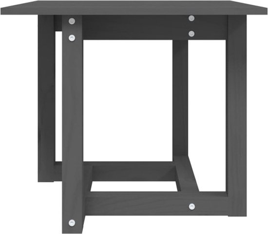 vidaXL Salontafel 50x50x45 cm en pin massif gris - Table basse - Tables basses - Table - Table d'appoint