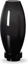 Luxueuse vaas, modern design, innovatief ontwerp, h=22cm, hoogwaardig zwart dik glas, RUD 22 ZW