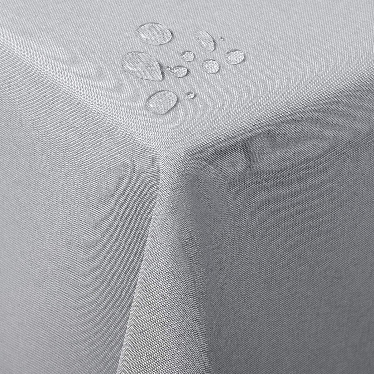 WOLTU TD3042hgr Tafelkleed Rechthoekig in polyester,Tafelkleed waterafstotend 135x200cm,Lichtgrijze
