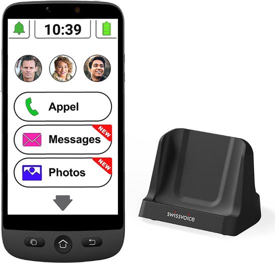 Swissvoice G55 Senioren GSM Smartphone met Nederlands menu en geschikt voor alle providers- 2 jaar garantie