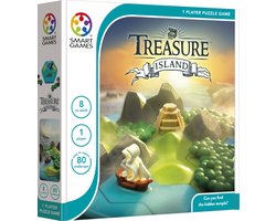 SmartGames - Treasure Island - 80 opdrachten - breinbreker vanaf 8 jaar - schatteneiland