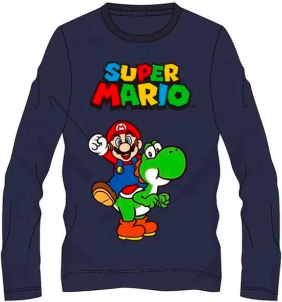 T-shirt Super Mario - bleu - Taille 110 / 5 ans