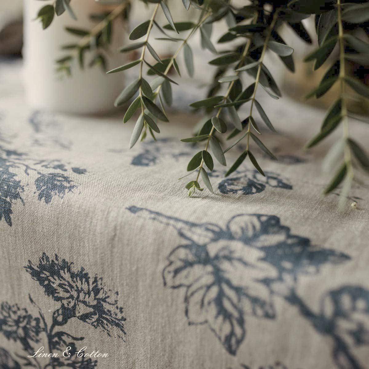Deco stof - linnenlook - digitaal bloemen lavendel - naturel - 1929-043 - De Stoffenkraam > Bestel uw stoffen online