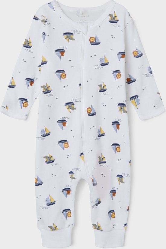 NAME IT Nbmnightsuit 2P Zip FF Airplane Noos - Pigiama Neonato A Maniche Lunghe