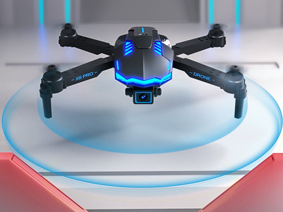 Un Drone Bleu Et Noir Avec Le Mot W Dessus | Vecteur Premium