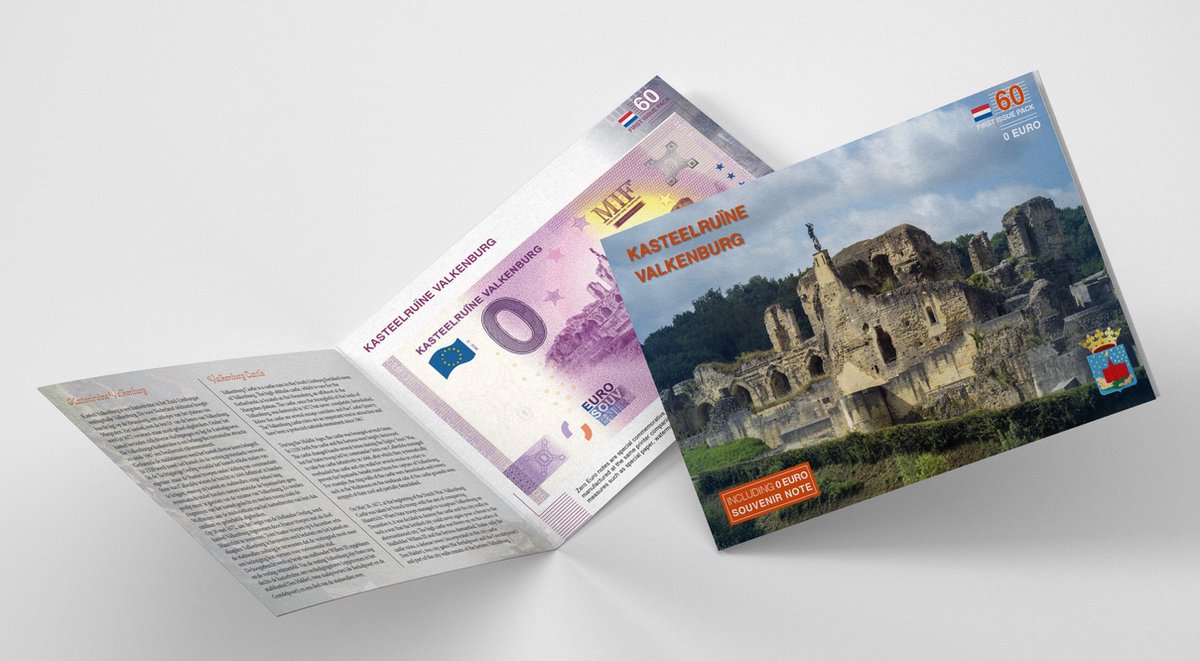 0 Euro biljet Nederland 2022 - Kasteelruïne Valkenburg LIMITED EDITION