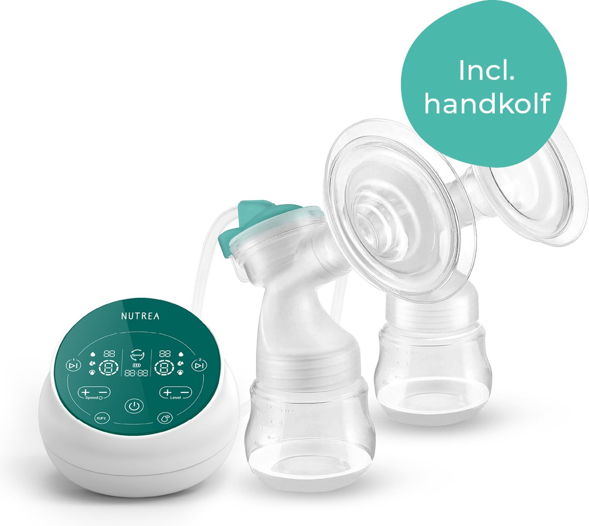 Goedkoopste Nutrea DoubleFlow – Draadloze Dubbele Elektrische Borstkolf 24 mm – Oplaadbare Accu