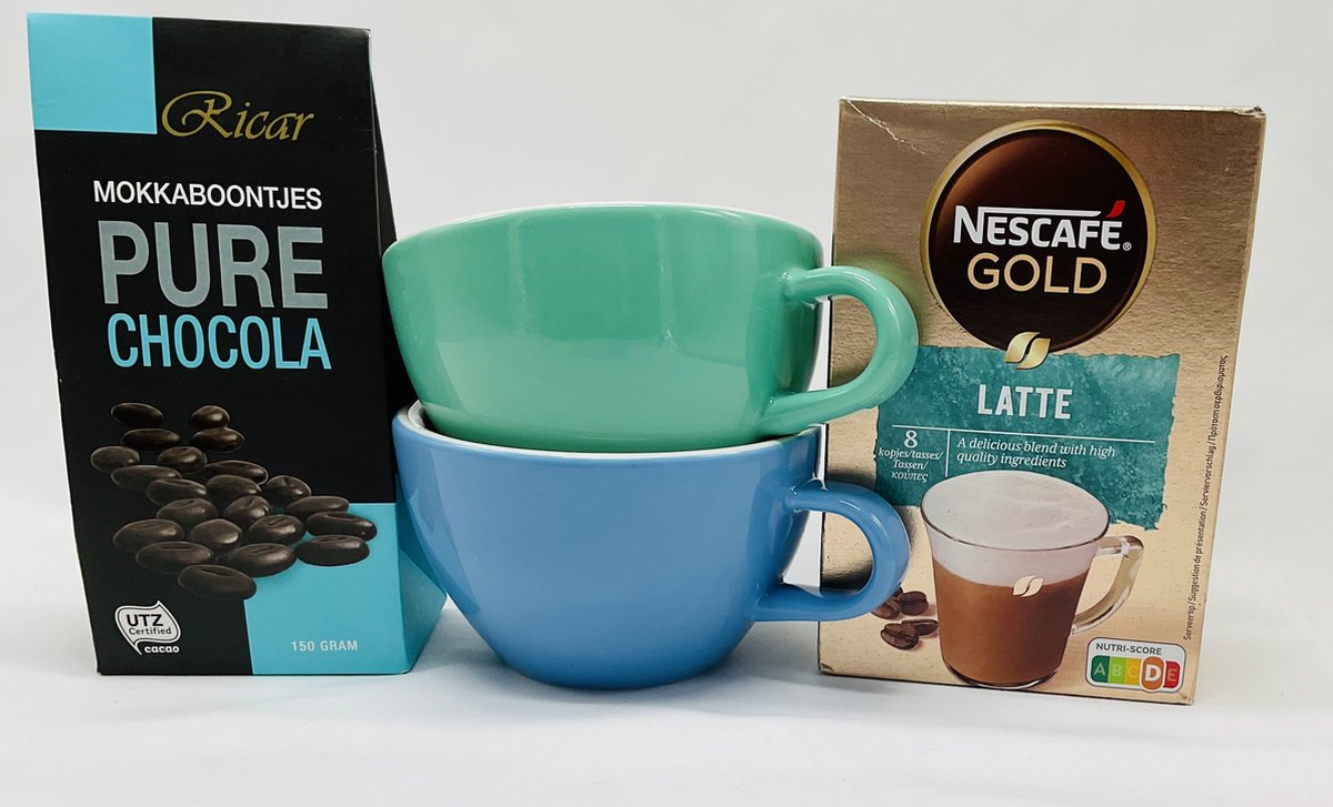 Giftbox Latte koffie kadodoos - Acme koffie kopjes - geschenkpakket - kerstpakket - sinterklaas