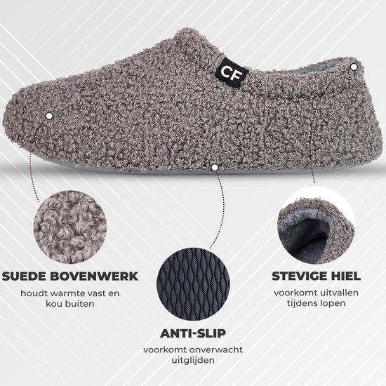 Pantoufles femmes Femme - Comfeet - Taille 36/37 - Grijs - Antidérapants - Pantoufles