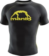 Manto - Grappling Rashguard met korte mouwen - MMA / BJJ Compression Shirt - Alpha Black - Zwart - Maat XL