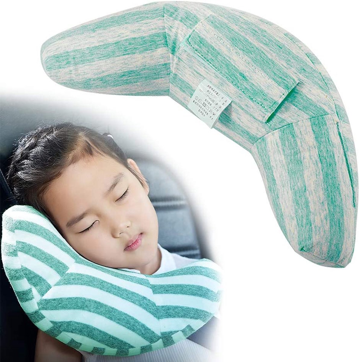 Reiskussen Voor Kinderen In De Auto, Slaapkussen Voor Auto, Kinderen, Reiskussen, H-Vorm, Autoslaapkussen, Nekkussen Voor Lange Reizen, Reiskussen Voor Volwassenen En Kinderen (Blauw1