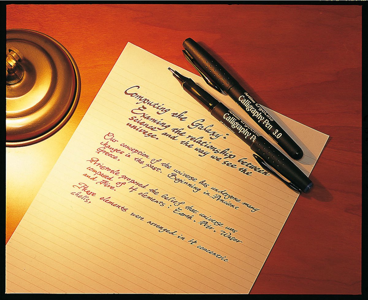 Artline Supreme - Kalligrafie Set 8 Stuks - Kalligrafiestiften Zwart & Metal Markers Goud Zilver Brons - Handlettering & Kalligrafie — afbeelding 4