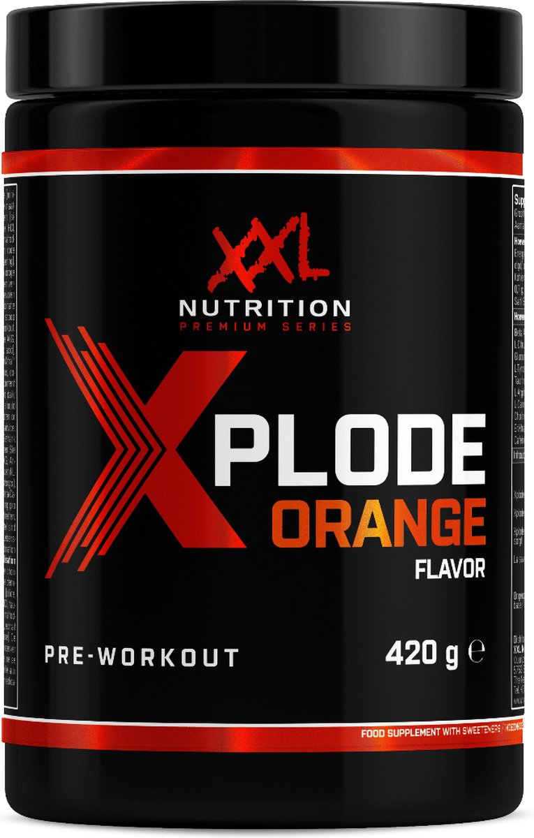 Goedkoopste XXL Nutrition - Xplode Pre-Workout - Preworkout Poeder - Orange - 420 gram (60 doseringen