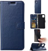 Portemonnee Book Case Hoesje Geschikt voor: iPhone 14 -  Donkerblauw