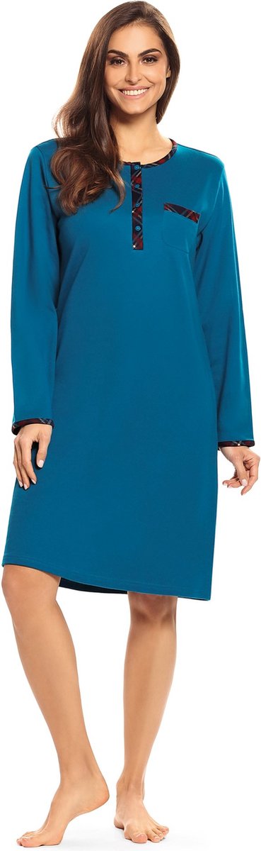 Comtessa Interlock Nachthemd 'Pleasuredome Checks' - 100cm Blauw