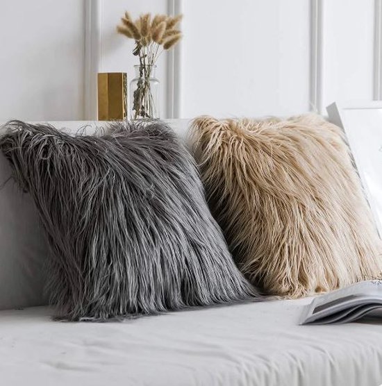 Foozzy Luxe sierkussen Licht Bruin Inclusief Vulling – 45 x 45 cm