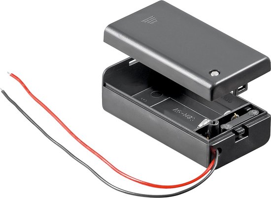 Ctzrzyt Nieuwe 6 X 1.5V AA 2A CELL Batterij Batterijhouder Opbergdoos 9v Case Met Lood Draad
