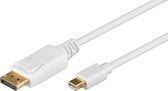Mini DisplayPort naar DisplayPort v1.2 kabel wit 1 meter
