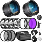 Neewer®  - 58mm lens en filterpakket - Groothoeklens Telelens en filterset - (Macro ND UV CPL FLD) Voor Canon EOS Rebel T7i SL2 T6i 803DD - Camera's met 58mm lenzen