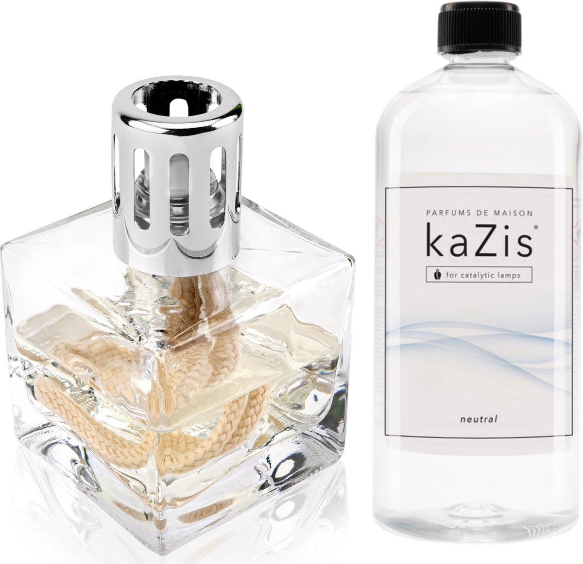 KAZIS® Cadeauset Geurbrander met Huisparfum Neutrale 1L huisparfum