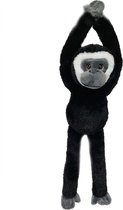 Hang Aap Gibbon Zwart - 38 cm (van kop tot teen) (totale lengte hangend: 47 cm) - ECO