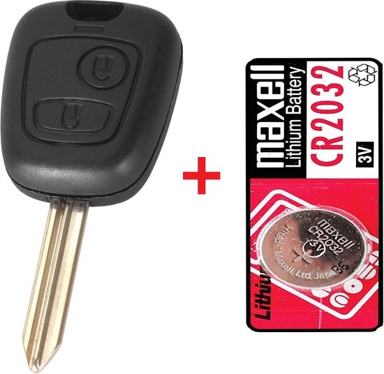 Clé de voiture 2 boutons lame de clé SX9 avec batterie Maxell adaptée pour clé  Peugeot... | bol