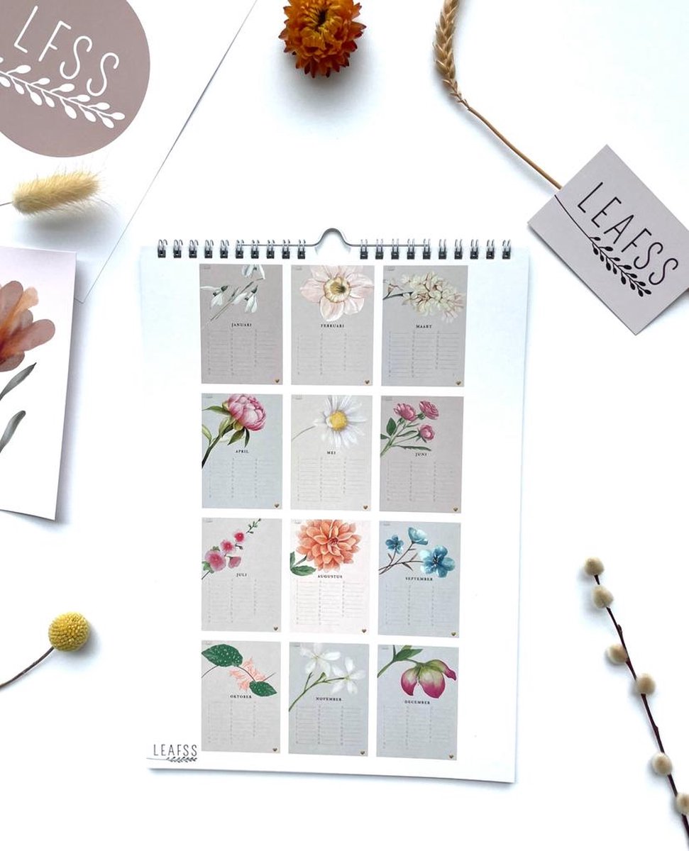 Aquarelbloemen met naam Placemat