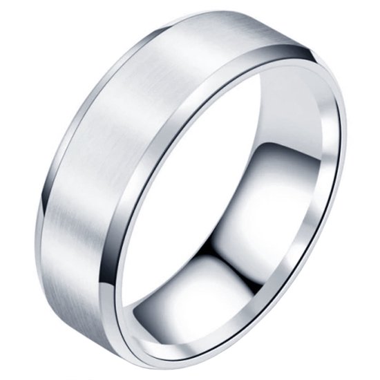 Heren ring Titanium Zilverkleurig 6mm-19mm