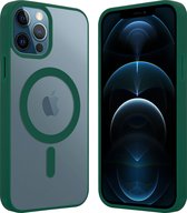 ShieldCase telefoonhoesje geschikt voor Apple iPhone 12 / 12 Pro Magneet hoesje transparant gekleurde rand - groen