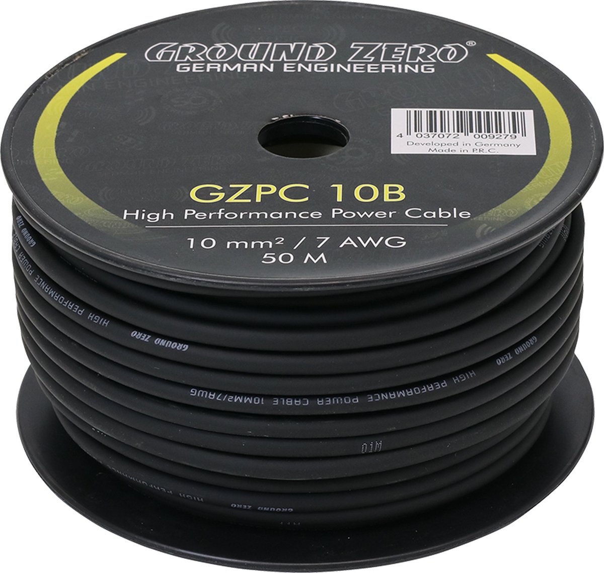 GZPC 10B 10 mm² hoogwaardige CCA stroomdraad – zwart - Rol