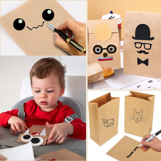 Papieren zakjes smileys 12 x 19 cm (200 stuks