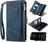 Luxe Telefoonhoesje voor Apple iPhone 13 Pro Max | Hoogwaardig Leren Bookcase | Lederen Wallet Case | Luxe Uitstraling | Blauw
