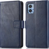 iMoshion Hoesje Geschikt voor Motorola Moto E22 Hoesje - iMoshion Luxe Bookcase - Donkerblauw