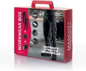 Boîte Mascot travailleur - 2 pantalons + ceinture + genouillères - Ultimate Stretch 17179 - noir - taille 82C52