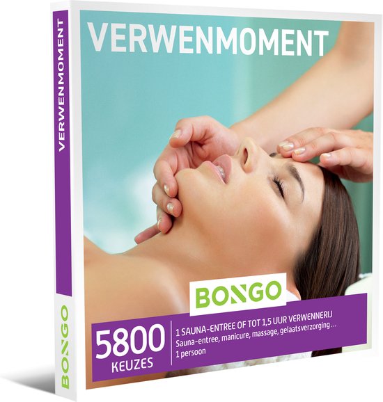 Bongo Bon België - Verwenmoment Cadeaubon - Cadeaukaart : 5800 wellnessarrangementen: massage, manicure, kapperbezoek en meer