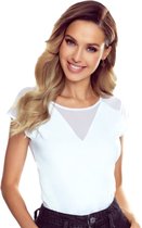 Eldar Alessia- katoen blouse met korte mouwen-wit XL