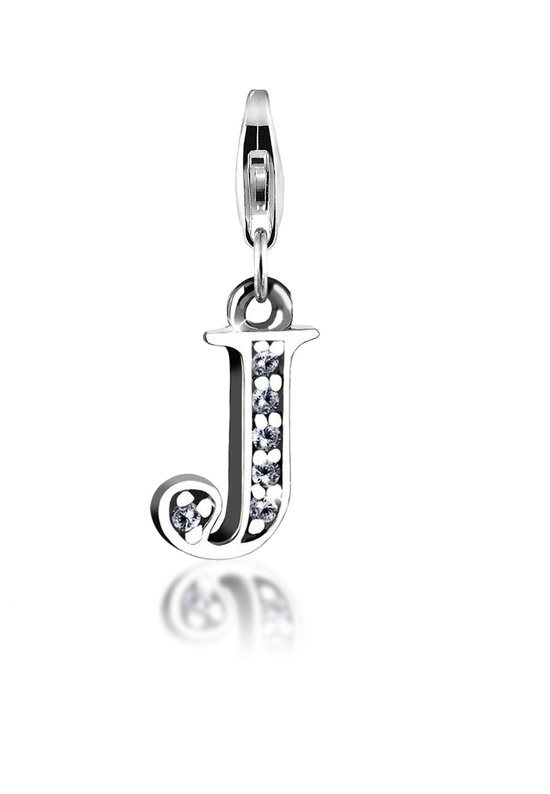 Nenalina Pendentif Charm pour Femme Lettre en Argent Sterling 925 pour Tous Les Porteurs de Charm courants