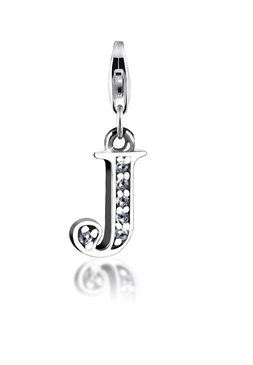 Nenalina - Bedel - Bedeltje Hanger Letter in 925 Sterling Zilver voor alle gangbare Charmdragers - Dames