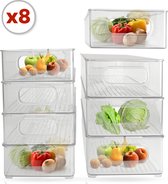 Box me - Organisateur de réfrigérateur - 8 pièces - Plateaux organisateurs - Plateaux - Plateaux de rangement - Plateaux en plastique