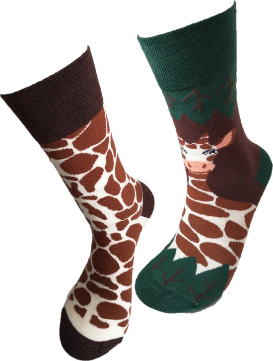 Verjaardag cadeau - Giraffe sokken - vrolijke sokken - valentijn cadeau - aparte sokken - grappige sokken - leuke dames en heren sokken - moederdag - vaderdag - Socks waar je Happy van wordt - Maat 36-41