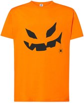 HEREN T-SHIRT HALLOWEEN ORANJE - LARGE