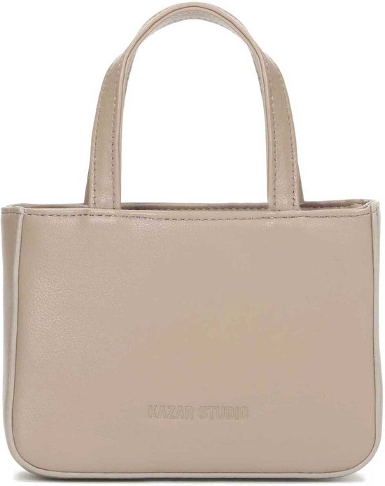 Tas Flora suede taupe