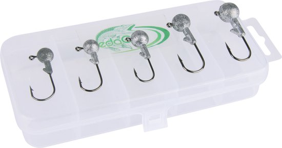 Jighead Box - 40 stuks - 2.5g t/m 10g - Loodkoppen Set - Jigheads voor Shads & Softbaits - Kunstaas Roofvissen van Jenzi — afbeelding 5