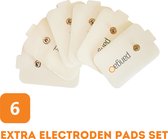 Extra electroden voor het Pangao P6 Nekmassage apparaat met infrarood en TENS & EMS Pulse - set van 6 stuks