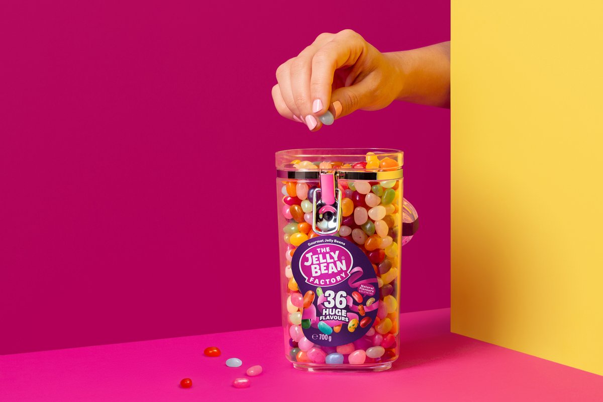 The Jelly Bean Factory - 36 Mix Candy Jar - Snoeppot - Gevuld met Snoep - Cadeau - 700 g — cadeau in Cadeau-ideeën - foto 3