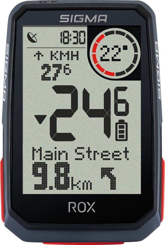 GPS Fietscomputer Sigma ROX 4.0 GPS met standaard stuurhouder - zwart